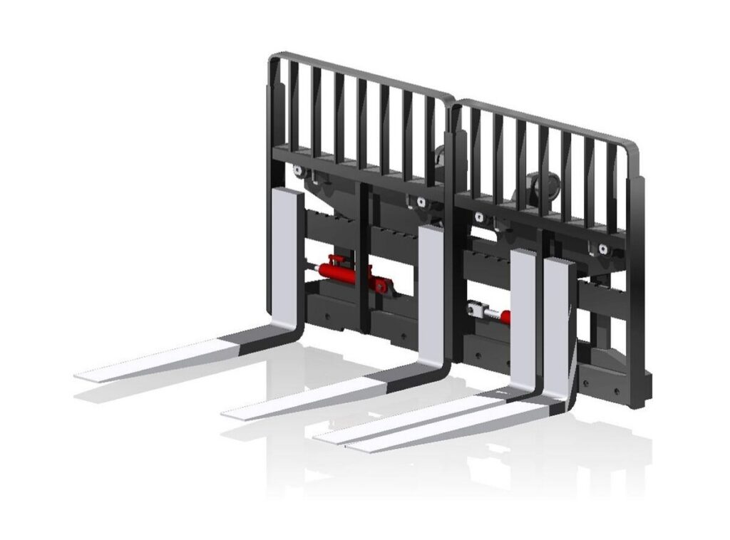 Roller Double Side-Shifter Int. Mount Forklift Attachment, Heavy-Duty